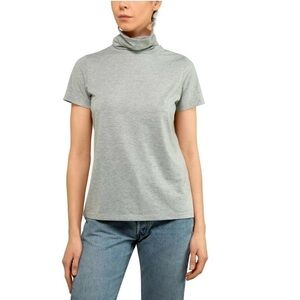 Bam BY BETSY ADAM SHORT SLEEVE ATTACHED FACE MASK T-SHIRT SZ L GRAY